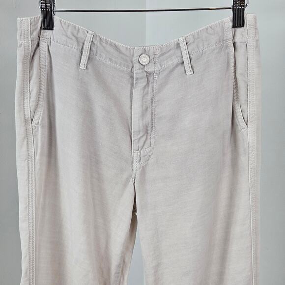 Mother Misfit Crop Ankle Jogger Mid-Rise Pants in Stone Khaki | Women's 26 - Picture 4 of 16